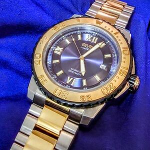 Gevril Seacloud Men's 3125B Swiss Made Automatic Two Tone NWOT